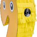 Number 2 Pinata Bundle with a Blindfold and Bat -16 x 11 x 3 Inches, Animal-Themed Pinata Perfect for Boys and Girls Birthday Party Supplies, Yellow-Themed 2nd Birthday Decoration