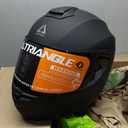 TRIANGLE Motorcycle Helmets Full Face Motorcycle Helmet for Men & Women with Tinted and Clear Visor Meet Dot Approved, Large, Matte Black