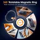 Supdeal Magnetic Kickstand for iPhone 14 Pro Case, Compatible with MagSafe 360 Rotatable Ring Stand Holder, Non-Slip Hard Matte Translucent Cover Military-Grade Shockproof Phone Case, 6.1", Black