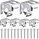 Jetec 12 Pieces Mini Blind Brackets for Window Blinds, with Screws (1.18x1.18 Inch)