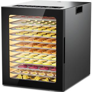 Food Dehydrator Machine, 12-Trays Stainless Steel Digital Food Dryer for Home,10 Presets, 48H Timer and Temperature Control, 850W Dehydrators for Food and Jerky, Dog Treats,Meats & Veggies