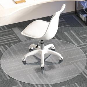 Office Chair Mat for Carpet, 36" Round Clear and Thick Carpet Chair Mats with Non-Slip Studded for Home and Office Low Pile Carpets - Not for Hardwood Floor