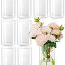 DYMFADFB 9pcs Glass Cylinder Vases for Centerpieces - 6 Inch Tall Flower Vase for Wedding Decorations, Clear Glass Flower Vases Floating Candle Holder for Table Centerpiece Wedding Home Décor