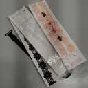 3 Pairs Bra Straps Decorative, White Black Skin Color Elastic Lace Flowers Dress Strapless Replacement Shoulder for Women Girls