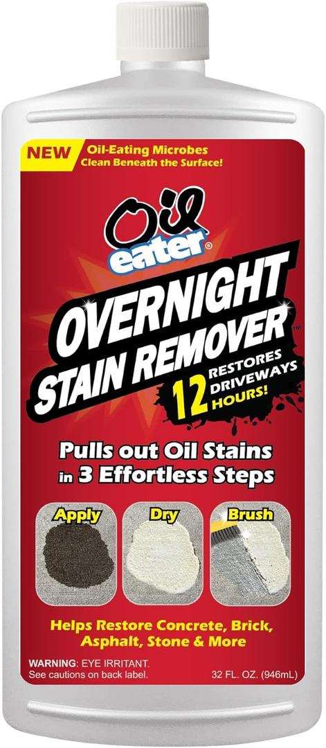 Overnight Stain Remover for Cleaning Oil Stains on Concrete, Driveway, Pavers & Garage Floors,White, AOD3232301 (EXP 11/28/35)