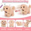 G.C 13Pcs Dog Toys for Kids Girls, Walking Barking Electronic Interactive Stuffed Dog Plush with Carrier & Accessories Toys Pretend Play Puppy Pet Care Playset, Gifts for Little Girls 3 4 5 6 Year Old
