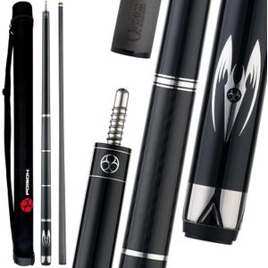 Poison by Predator Maelith Pool Cue with Carbon Fiber Shaft and Cue Case, 12.4 mm