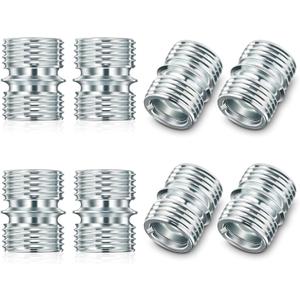 Shimeyao 8 Pcs Coarse Thread Connector for Diameter Wire Shelving Poles, Shelving Connectors Parts Accessories for Shelf Unit, Extending Rack(19.1mm/ 0.75 Inch)