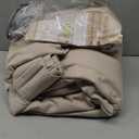 Neutral Linen Pinch Pleated Blackout Curtains 90 Inches Long Extra Wide 60 Inch Width for Sliding Glass Doors Modern Pleated Linen Blend Large Window Drapes Bedroom Living Room Taupe 60x90 1 Panel (Burlywood Birch)