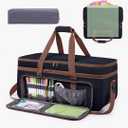 IMAGINING Carrying Case for Cricut Maker 3, Maker 4, Double-Layer Machine Bag with Cover for Cricut Explore 4, Explore 3, Explore Air 2, Storage Organizer for Cricut Accessories and Tools