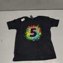 5th Birthday paint splashes T-shirt for kids, girls, boys. T-Shirt, XS