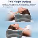 Sleep Apnea Pillow with Neck Pain & Snoring Relief -Orthopedic Cervical Pillow, Ergonomic Contour Memory Foam for Side, Back,Stomach Sleepers, Medium Firm (GreyWhite, Queen Size)