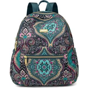 Pealwel Mini Backpack Purse for Women,Small Nylon backpacks for Ladies Backpacks Women Anti Theft Travel Bag (Bohemian)