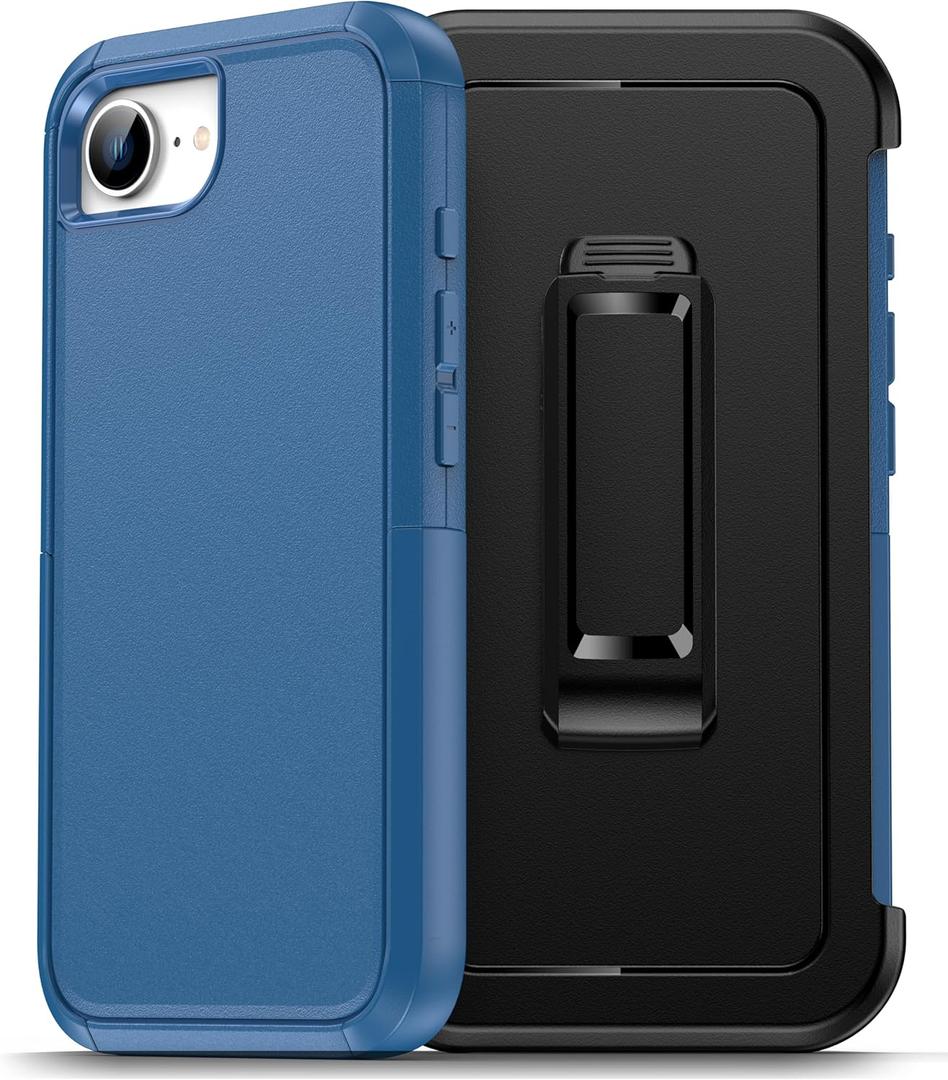 Magnetic for iPhone 17 Case with Blet Clip, Compatible with Magsafe,2X Screen Protector,Military-Grade Protection, Drop-Proof Phone Cover for iPhone 17 6.3 inchs, Blue