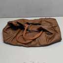 seyfocnia Oversized Duffle Travel Bag Waterproof Leather Weekend Bag Large Carry On Large Carry On Hangbag for Mens or Women (Brown)