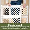 Toddleroo by North States - Renew 100% Recycled Plastic Baby Gate for Doorway; Sturdy for Indoor & Outdoor Use: Pressure Mounted, No Drill Gate; Made in USA; 26" to 42" Wide, 26" Tall; Pure White