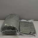 Zzlpp Full Comforter Set 7 Pieces, Olive Green Seersucker Bed in a Bag with Comforter and Sheets, All Season Bedding Sets with 1 Comforter, 2 Pillow Shams, 2 Pillowcases, 1 Flat Sheet, 1 Fitted Sheet