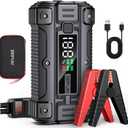 Car Jump Starter, 8000A Peak 26800mAh (Up to All Gas or 10.0L Diesel Engine, 50 Times) 12V Auto Booster Battery Charger Jump Box with Quick Charger Smart Jump Cables with LED Screen