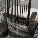 51.18" Extra Tall Pet Gate for Cats Dogs-29.6"-56.3" Extra Wide Baby Cat Gate for Stairs and Doorways-1.37" Ultra Narrow Spacing Dog Gate Dog Door with One-Handed Operation(29.6"-56.3") (Black)