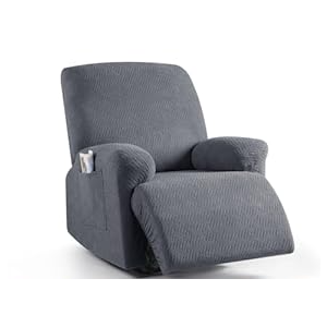 KinCam Recliner Covers, Stretch Reclining Cover Furniture Protector Covers for Pet Kid(1 XL Seater, Dark Gray)