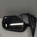 Left Driver Side Mirror For 2006 2007 2008 2009 2010 2011 HONDA CIVIC With Power Mirror Manual Folding Non-Heated Black Not fits civic coupe&Civic del Sol Replace#76250SNEA01(3 Pins)