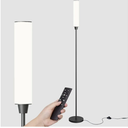 Floor Lamp with Remote Control,Bright Floor Lamps for Living Room/Bedroom/Office, Stepless Adjustable 3000K-6000K Colors and 10-100% Brightness,Standing Light with Foot Switch (Black)