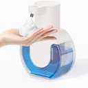 Automatic Soap Dispenser Touchless,Rechargeable Foaming Soap Dispenser,15oz/420ml Smart Hand Soap Dispensers,4-Level Adjustable,Wall Mount for Bathroom Kitchen Dish Soap,Hands-Free (White)