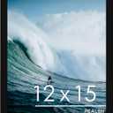 PEALSN 12x15 Picture Frame Black, Photo Frame for Wall Mounting Display Horizontally or Vertically Hanging, 1 Pack