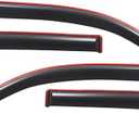 Lightronic Extra Durable Clip-on in-Channel Auto Vent Window Visor, Fits 2003-2009 Toyota 4Runner, UV Protection Rain Guard, Original Wind Deflector, No-Drill Easy Install, Dark Smoke, 4-Pcs