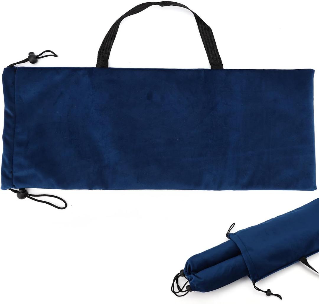 Mahjong Rack Bag, Mahjong Rack and Pushers Storage Bags with Handles Partitioned Design Mah-Jongg Accessory Set for Travel Carrying Racks and Pushers Accessories(Dark Blue)