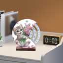 AiYuanzsh 3D Diamond Art Tabletop Perpetual Calendar Kit, DIY Wooden Desktop Ornament with Cute Cat Design, Sparkling Diamond Painting Desk Decoration Gift for Home & Office