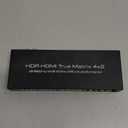 FERRISA 8K 4X2 HDMI Matrix 4 in 2 Out HDMI 2.1 Matrix HDMI Video Switcher Splitter +Optical & L/R Audio Output,Support 4K 120Hz,HDR10 HDCP2.3 Dol-by Vision Atmos SPDIF 5.1CH ARC CEC with IR Remote