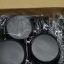 24 Pcs 4 Inch DIY Christmas Ornaments Black Ball Ornament Xmas Plastic Matte Flat Discs Christmas Tree Hanging Ornament Decorations DIY Crafts Painting Drawing Stickers Decals