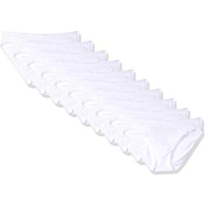 Amazon Essentials Women's Cotton Bikini Brief Underwear, Multipacks (White)