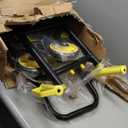 Stair Climbing Hand Truck, 440Lb Capacity, Heavy Duty Dolly Cart for Stairs with Six Wheels & Telescoping Handle, Folding Stair Climbing Trolley for Shopping Home Moving Warehouse (Yellow)