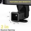 TangMiGe Class 3 Trailer Hitch, 2-Inch Receiver, Compatible with Honda Pilot 2023 2024 2025, Acura MDX 2022 2023 2024 2025, Bright Black Color