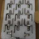 1/4 Inch (6.35mm) Shelf Pins L-Shaped Metal Support Pegs Bracket-Style Clips for Bookshelf Kitchen Cabinet Cupboard Shelves Holders, 20 PCS Nickel Plated Silver