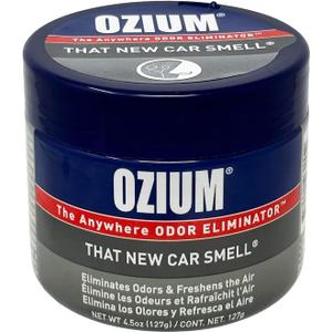 Ozium Air Sanitizer 4.5 Oz Gel: Odor Eliminator For Strong Odor, Car Air Freshener (New Car, 1 Pack)