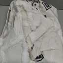 Boho Shower Curtain for Bathroom Cotton Fabric with Striped Print,White 72" W x 72" L