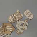 Shellwei 20 Pcs Eid Mubarak Tiered Tray Decor Ramadan Mubarak Table Decor Rustic Wooden Tabletop Signs for Home Black and Gold Muslim Islam Centerpiece for Islamic Gifts Kareem Home Table