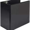 Samsill Titan Extra Large 6 Inch 3 Ring View Binder - Non-Stick Customizable Clear View Cover - Locking D-Ring - Holds Over 1250 Sheets - Black
