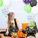 HOUSE OF PARTY 50PCS Halloween Cauldron Foil Balloons - 30" Cauldron Halloween Balloons Arch Kit Balck Green Balloon for Birthday Halloween Party Decorations