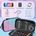 Honghao Case for Nintendo Switch 2 , Travel Carrying Case for Switch 2, Ultra-thin Protective Bag for Storage Nintendo 2 Accessories (Pink Blue)