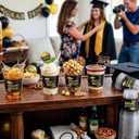 Graduation Cups 2026, Class of 2026 Cups, 48 Pack 16 oz Clear Plastic Graduation Cups, Black and Gold Congrats Grad Disposable Cups for Graduation Party Supplies