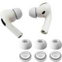 2 x Patented Memory Foam Ear Tips for AirPods Pro 1st&2nd Gen w/Silicone Shield. No Silicone Eartips Pain. Anti-Slip Eartips. Fit in The Charging Case, 3 Pairs (Large)
