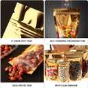 100 Pcs 1 Gallon Mylar Bags for Food Storage 10x14 Mylar Bag with Window Large Holographic Resealable Bags Smell Proof Bag Food Packaging for Small Business Freeze Dried Candy Stand Up Pouches
