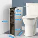 3-Tier Bathroom Floor Cabinet, Narrow Bathroom Storage Cabinet, Mobile and No Installation Required, Perfect for Small Space Laundry Rooms, Toilet Areas, and Living Room Gaps