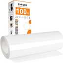 CAREGY Heat Transfer Vinyl HTV for T-Shirts 12 Inches by 100 Feet Roll (White)