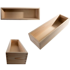 Wooden Chicken Feeder, Feeding Container, No Waste for Garden Outdoor Farm, Light Wood, 4 count