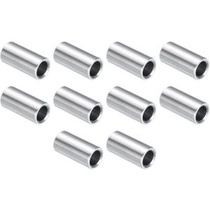 uxcell 10pcs Stainless Steel Spacer 1/4" Bore x 3/8" OD x 3/4" Length Screw Standoff Bushing Plain Finish Round Metal Spacer for 1/4 Screws Bolts and Rods